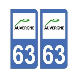 63 Puy de Dôme autocollant plaque
