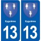 13 Eyguières blason ville autocollant plaque sticker