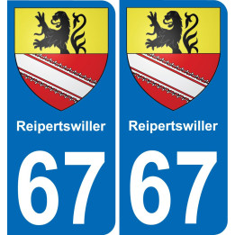 67 Reipertswiller autocollant sticker plaque immatriculation auto ville