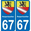 64 Pau autocollant sticker plaque immatriculation auto ville