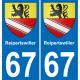 67 Reipertswiller-aufkleber plakette ez stadt