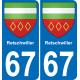 67 Retschwiller-aufkleber plakette ez stadt