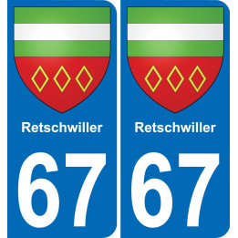 67 Retschwiller-aufkleber plakette ez stadt