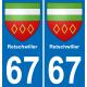 64 Pau autocollant sticker plaque immatriculation auto ville