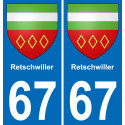 67 Retschwiller-aufkleber plakette ez stadt