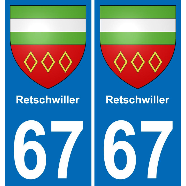 67 Retschwiller-aufkleber plakette ez stadt