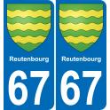 64 Pau autocollant sticker plaque immatriculation auto ville