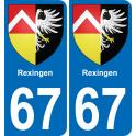67 Rexingen-aufkleber plakette ez stadt