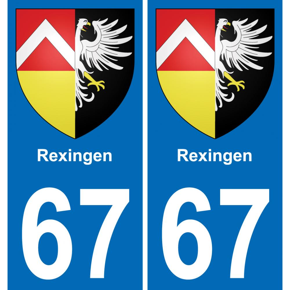 67 Rexingen adesivo piastra di registrazione city