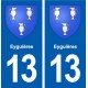 13 Eyguières blason ville autocollant plaque sticker