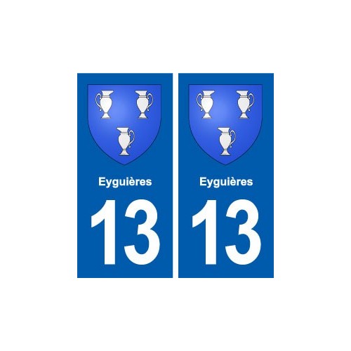 13 Eyguières blason ville autocollant plaque sticker