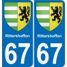 67 Rittershoffen adesivo piastra di registrazione city