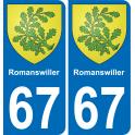 67 Romanswiller-aufkleber plakette ez stadt