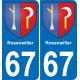 64 Pau autocollant sticker plaque immatriculation auto ville