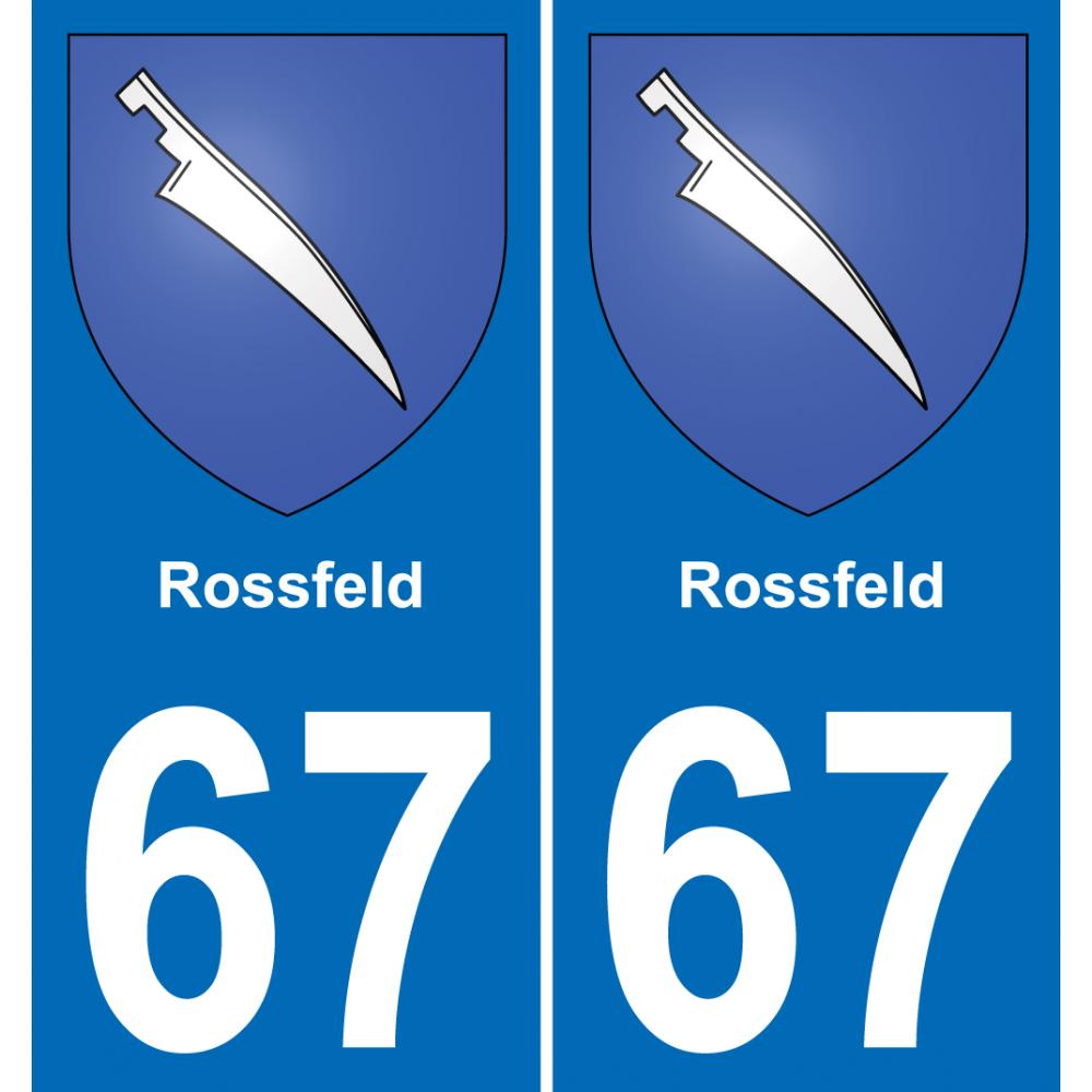 67 Rossfeld-aufkleber plakette ez stadt