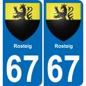 64 Pau autocollant sticker plaque immatriculation auto ville