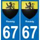 67 Rosteig-aufkleber plakette ez stadt