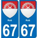 64 Pau autocollant sticker plaque immatriculation auto ville