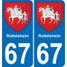 67 Rottelsheim sticker plate registration city