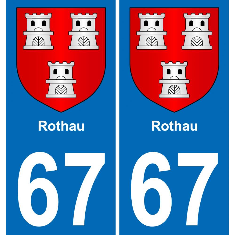 67 Rothau-aufkleber plakette ez stadt