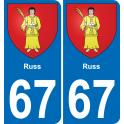 64 Pau autocollant sticker plaque immatriculation auto ville