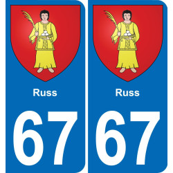 67 Russ-aufkleber plakette ez stadt