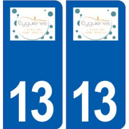 13 Eyragues logo ville autocollant plaque sticker