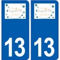 13 Eyragues logo ville autocollant plaque sticker