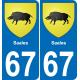 67 Saales-aufkleber plakette ez stadt