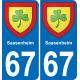 64 Pau autocollant sticker plaque immatriculation auto ville