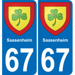67 Saasenheim-aufkleber plakette ez stadt