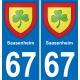 67 Saasenheim-aufkleber plakette ez stadt