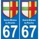 64 Pau autocollant sticker plaque immatriculation auto ville