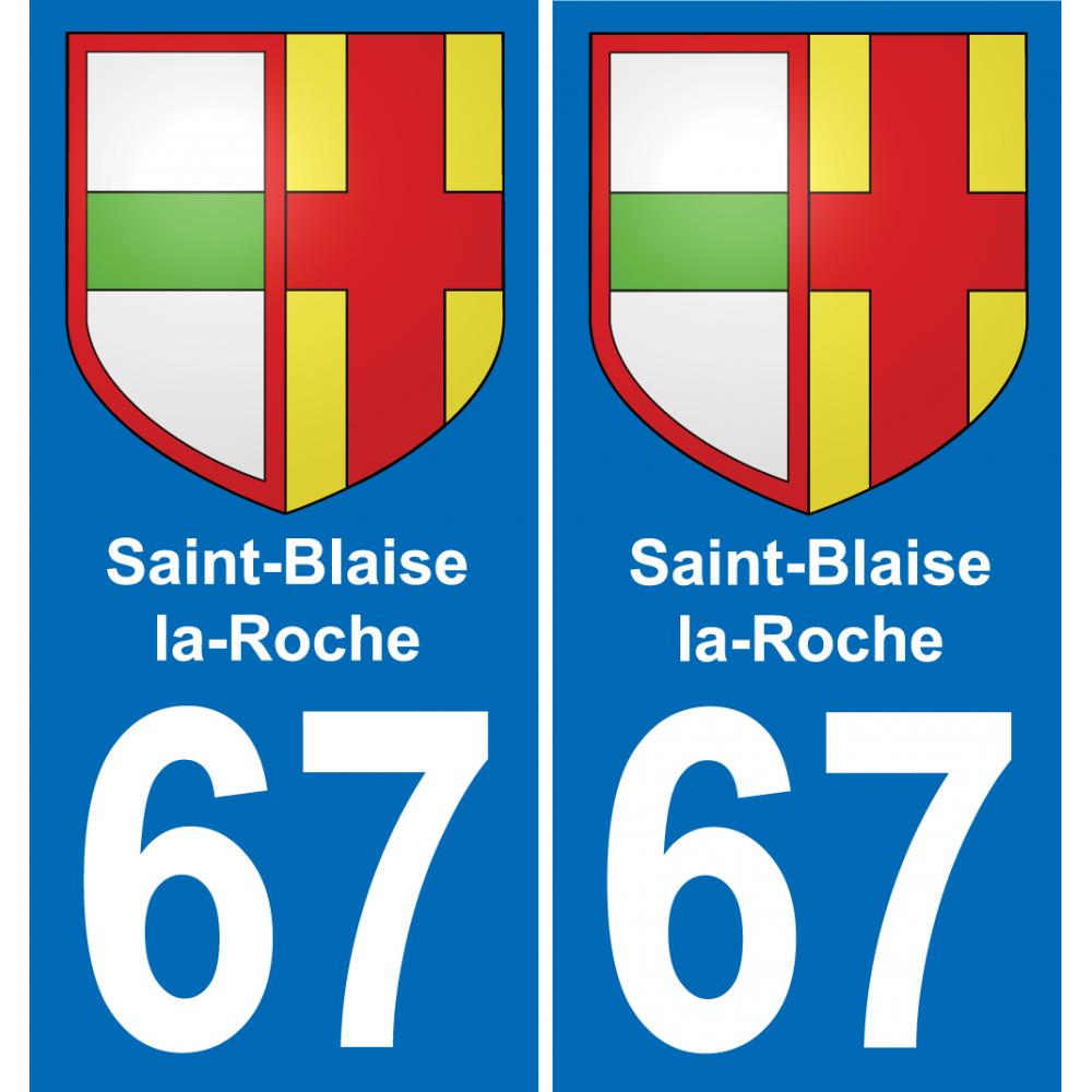 67 Saint-Blaise-la-Roche autocollant sticker plaque immatriculation auto ville