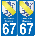 67 Saint-Jean-Saverne-aufkleber plakette ez stadt