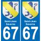 67 Saint-Jean-Saverne sticker plate registration city