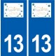 13 Eyragues logo ville autocollant plaque sticker