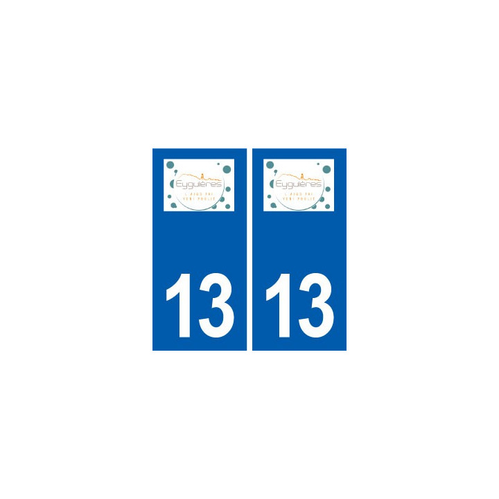 13 Eyragues logo ville autocollant plaque sticker