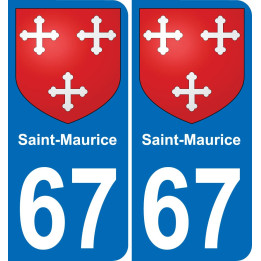 67 Saint-Maurice-aufkleber plakette ez stadt
