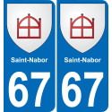 67 Saint-Nabor-aufkleber plakette ez stadt