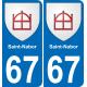 67 Saint-Nabor sticker plate registration city