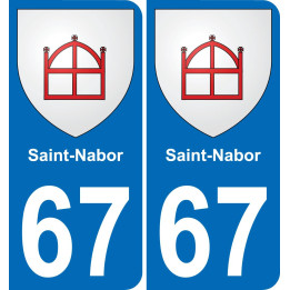 67 Saint-Nabor sticker plate registration city