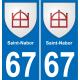 67 Saint-Nabor adesivo piastra di registrazione city