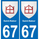 67 Saint-Nabor-aufkleber plakette ez stadt