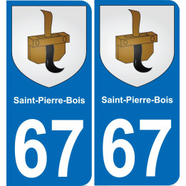 67 Saint-Pierre-Bois-aufkleber plakette ez stadt