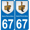 64 Pau autocollant sticker plaque immatriculation auto ville