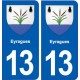 13 Eyragues blason ville autocollant plaque sticker