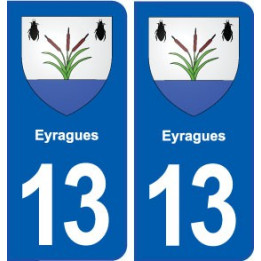 13 Eyragues blason ville autocollant plaque sticker