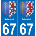 67 Salenthal placa etiqueta de registro de la ciudad