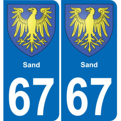 64 Pau autocollant sticker plaque immatriculation auto ville